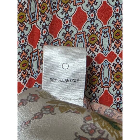 Paperwhite Silk Slip Maxi Dress Women's 6 Boho Tribal Print Sleeveless A-Line - Picture 7 of 7